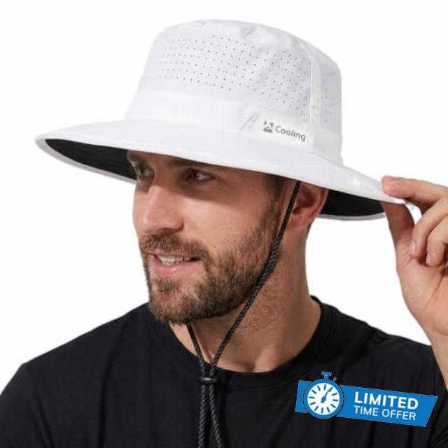 TOP-EX UVCoolix™ Cooling Wide Brim Sun Hat for Men