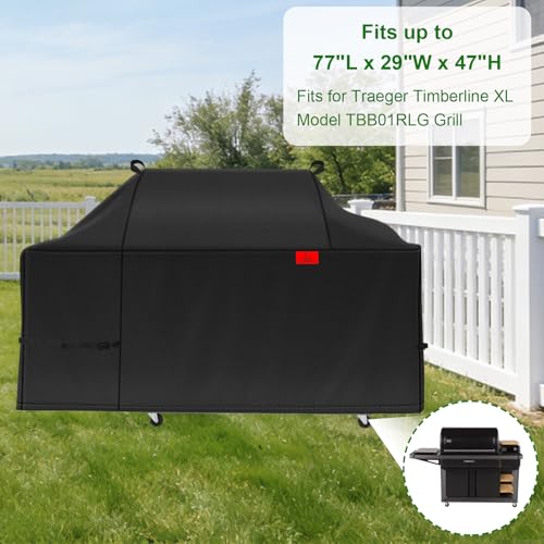 Compared to Traeger BAC639 & BAC603 77" D x 29" W x 47" H