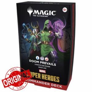 Magic: The Gathering | Marvel Super Heroes Commander Deck - Doom Prevails (100-Card Deck + Accessories)