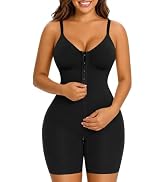 SHAPERX Women's Shapewear Bodysuit Bonded Tummy Control Panel Seamless Faja | Double-Layer Waist ...