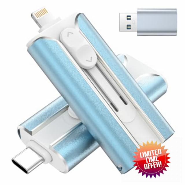 MFI Certified 512GB Flash Drive – Photo Stick and USB Stick Offers Photo/Video Storage