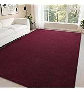 DweIke 6x9 Black Area Rug – Large Super Soft Washable Memory-Foam Carpet, Modern Black Rug for Li...