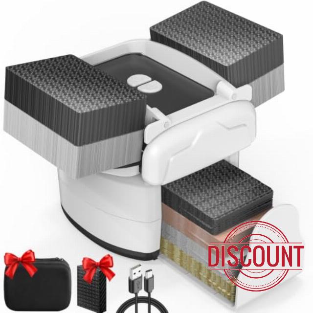Card Shuffler 4 Deck Automatic Set With Carry Bag&poker