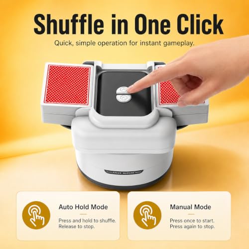 Rechargeable Card Shuffler Machine with Dual Modes