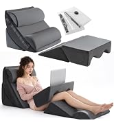 Yojoker 4PCS Orthopedic Bed Wedge Pillow Set for Sleeping, Post Surgery Foam Pillow for Body, Bac...