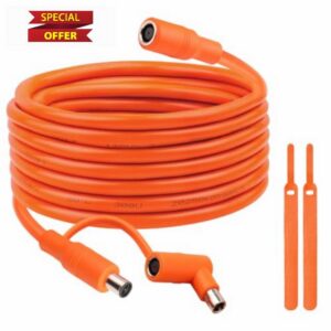 DC 8mm Extension Cable - 20FT 14AWG DC7909 Solar Panel Cable Cord Male to Female with DC8020 Male Adapter Compatible with Aker