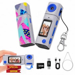Mini Keychain Digital Camera with 32GB Card