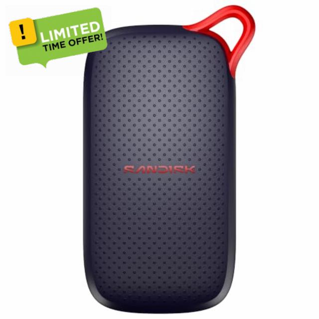 Sandisk 500GB Portable SSD - speeds up to 1000 MB/s - Up to 2-Meter Drop Protection