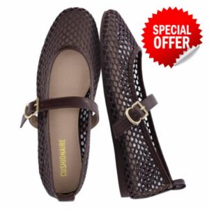 CUSHIONAIRE Gracie Mesh Mary Jane Flats for Women
