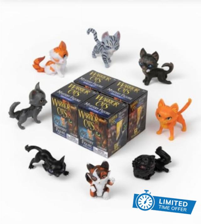 Warrior Cats Mini Mystery Figures 4 Pack - Four Sealed 2.5-Inch Blind Bag Collectible Figures