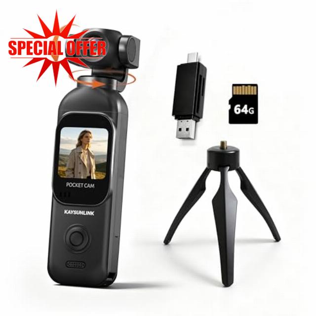 Kaysunlink 1080P Vlogging Camera with 270°Rotatable Lens