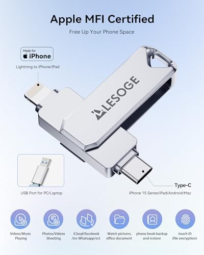 USB Memory Stick iPhone Flash Drive for Photos Videos