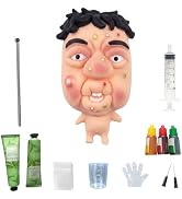 Professional Pimple Popping Fidget Toy(Mr. Red Lips), 12-Piece DIY Desk Pimple Popper Kit with Cu...