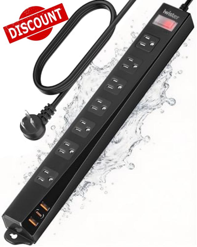 Outdoor Power Strip Weatherproof IPX6