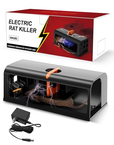 Electronic Rat Trap with Anti-Escape Baffle