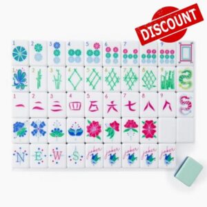 American Mahjong Tile Set – 160 Engraved 4-Layer Tiles with Carrying Bag Two Dice