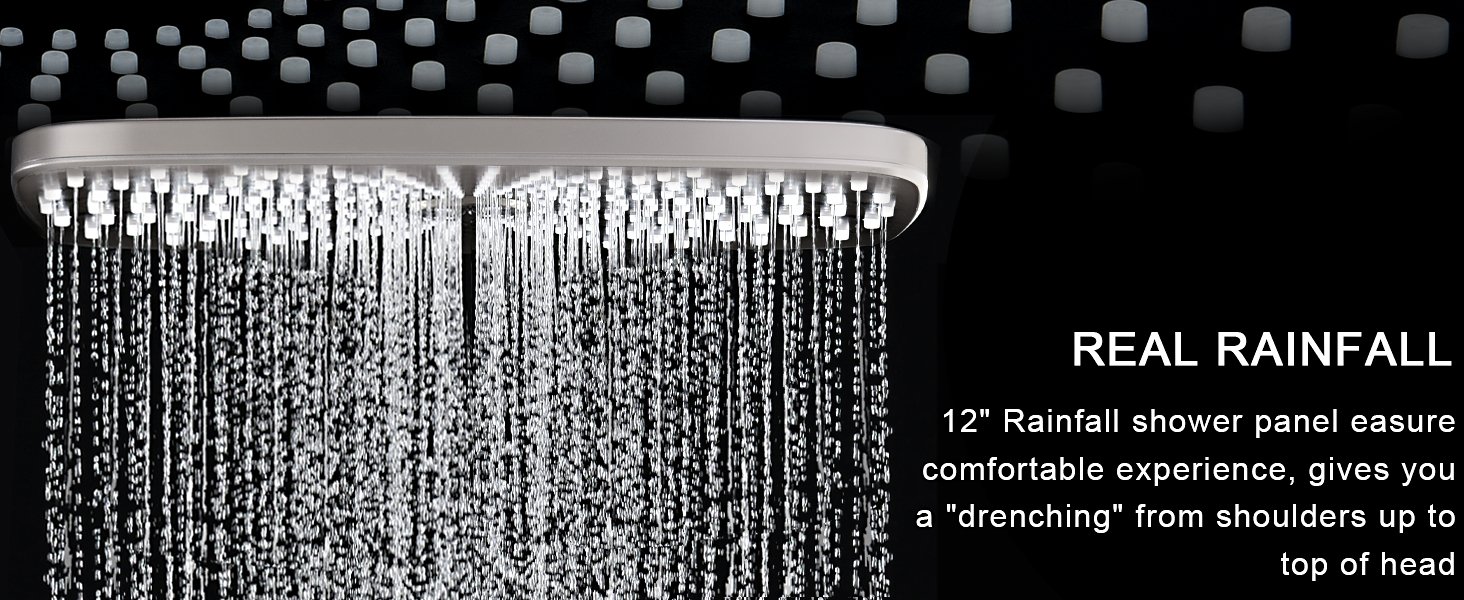 rainfall shower head