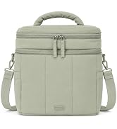 mibasies Lunch Bag for Women, Quilted Insulated Tote with Pocket, Standard | Quilted single-layer...