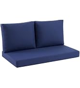 Zonamat Outdoor Loveseat Cushion Set, 48" x 24" Loveseat Cushions for Outdoor Furniture, Waterpro...