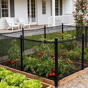 Deer Fence for Garden , Plastic Mesh Deer Fence Netting with Pre-Strung Reinforced Edge