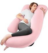 Sasttie Pregnancy Pillows for Sleeping, U Shaped Cooling Full Body Pillow with Removable Cover, P...