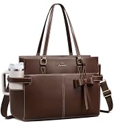 LOVEVOOK Laptop Bag for Women, Work Tote Computer Purse for Office Teacher | Large Capacity, Wate...