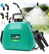 SideKing 2 Gallon Battery Powered Sprayer, Electric Garden Sprayer with 3 Adjustable Pressures & ...