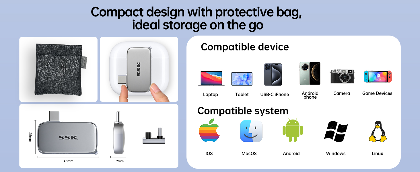 USB Drive 512GB External SSD