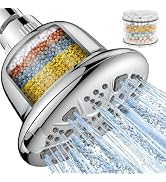 MakeFit Filtered Shower Head with Handheld, High Pressure, 6 Modes, Chrome | Mineral Bead Filter ...