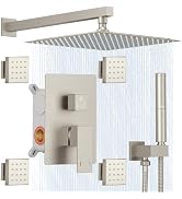 Hoimpro Free Standing Tub Faucet Freestanding Tub Filler Stand Alone Bath Tub Set Floor Mounted B...