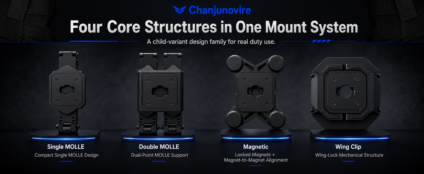 Precision-fit inner mount for four AXON body camera mounting systems
