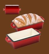 Northriver Casting 9x5 Inch Enameled Cast Iron Loaf Pan with Lid, Perfect Bread Baking Pan | Even...