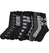 Y's factory Men’s Crew Socks Set – Cotton Casual & Business, Assorted Colors, 5-Pack, 10-Pack