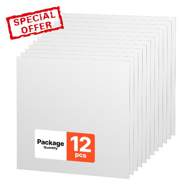 VEVOR 24 x 24 in PVC Ceiling Tiles 12-Pack Drop Ceiling Panels White