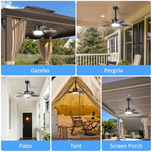 Portable Plug in Ceiling Fan Light for Garages