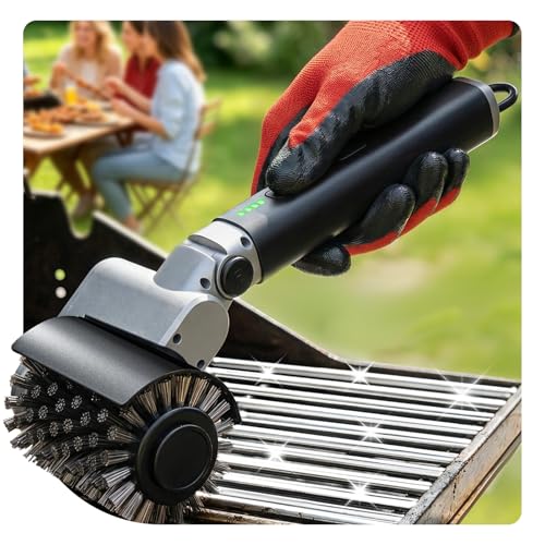 3-SPD Rotating BBQ Grill Brush | 5000mAh Rechargeable Battery