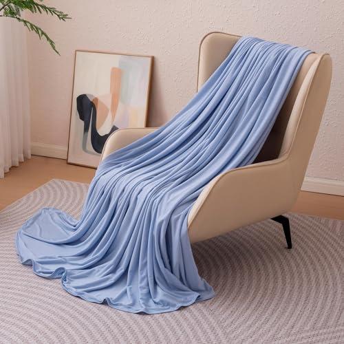Reversible Lightweight Thin Throw Blanket for Bed