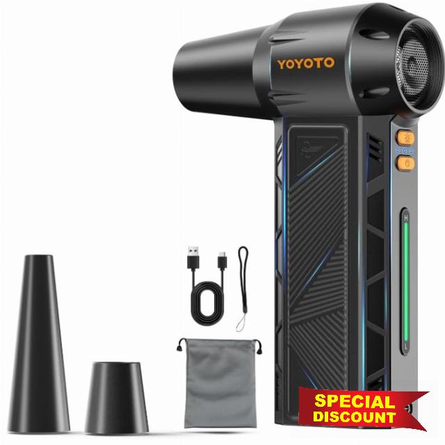 Compressed Air Duster 300000RPM Powerful Electric Air Duster Rechargeable                                                          Compressed Air Duster with LED Light and Brushless Motor 4-Gear Cordless Mini Air Blower for Keyboard