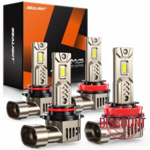 SEALIGHT 9005/HB3 H11/H8/H9 Light Bulb Combo