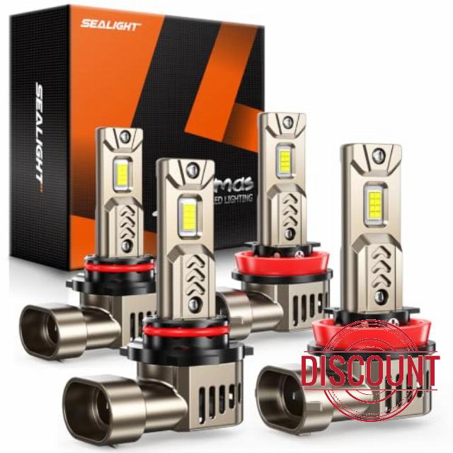 SEALIGHT 9005/HB3 H11/H8/H9 Light Bulb Combo