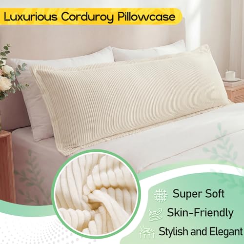 Large Full Body Pillow for Side Sleeper with Removable Cover