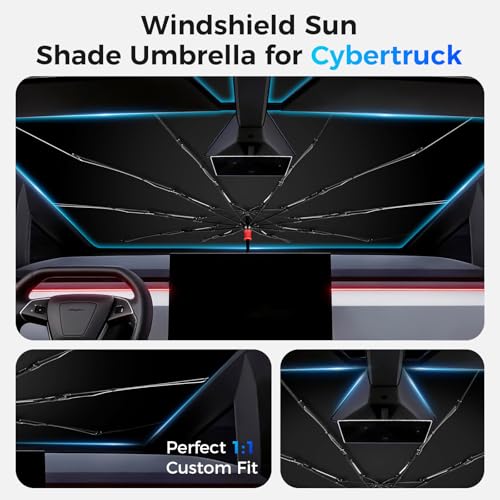 Custom Fit Sunshade for Cybertruck Front Windshield