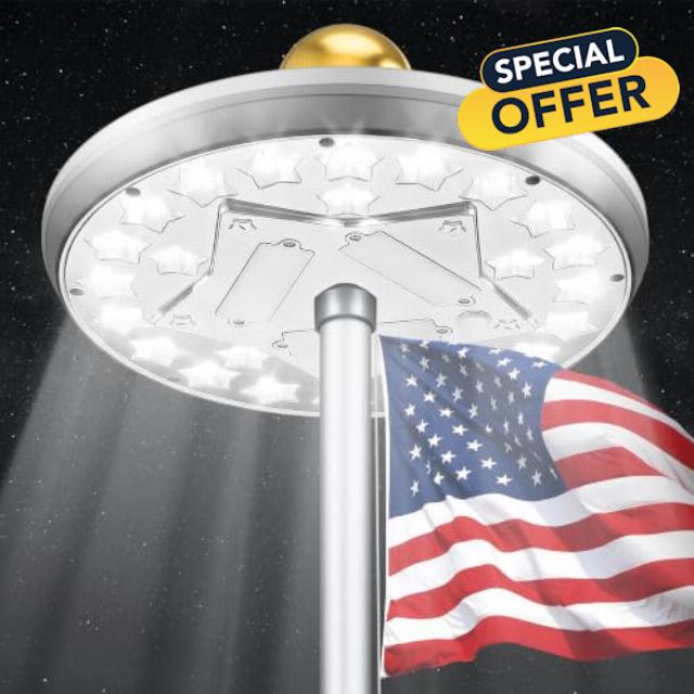 2000 Lumens Solar Flag Pole Light