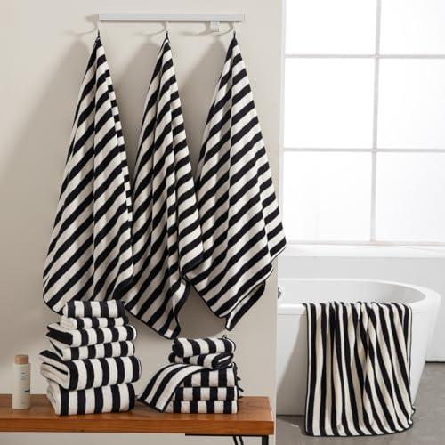 6 Washcloths Family Towels Set Bathroom Towel Highly Absorbent Quick Dry Shower Towel for Beach Spa Gym