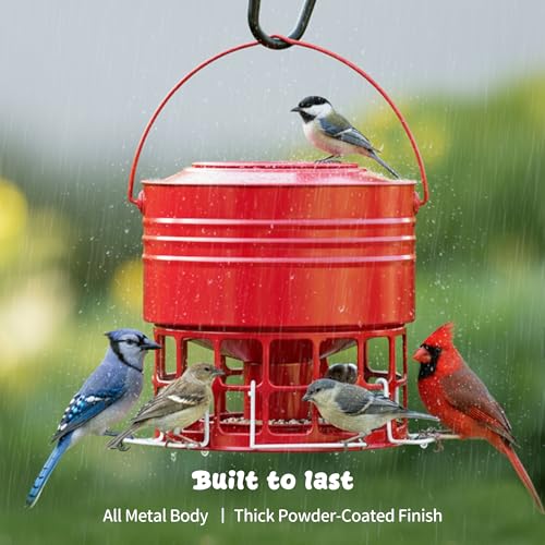 Easy-Clean Hanging Birdfeeder for Cardinals