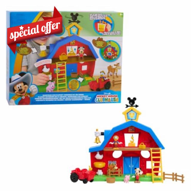 Disney Jr. Mickey Mouse Clubhouse Barnyard Fun Playset with Sounds                                                          Figures