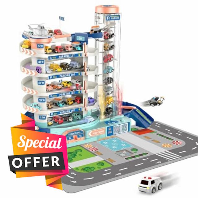 5-Story City Parking Garage Display Tower