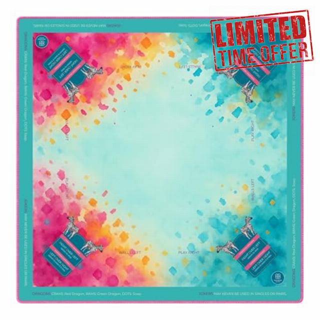 American Mahjong Mat – 31.5 x 31.5 Inch Non Slip Noise Reducing Padded Game Table Mat for American Mah Jongg with Canvas Carrying Bag
