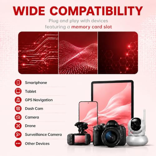 Memory Card UHS-I C10 A1 Memory TF Card Compatible with Phone