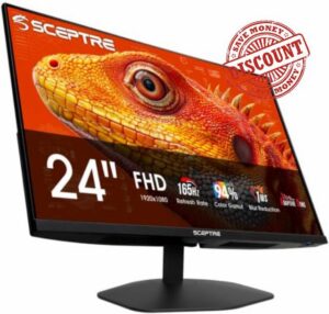 New! Sceptre 24-inch Prime Gaming Monitor DisplayPort x2 165Hz HDMI x2 165Hz Build-in Speakers